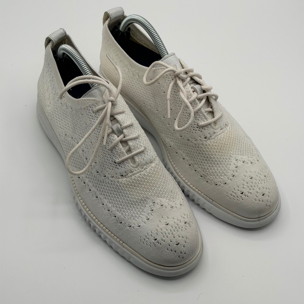 Cole Haan 2.ZEROGRAND Laser Wingtip Oxford Mens 9M White Stitchlite C27570